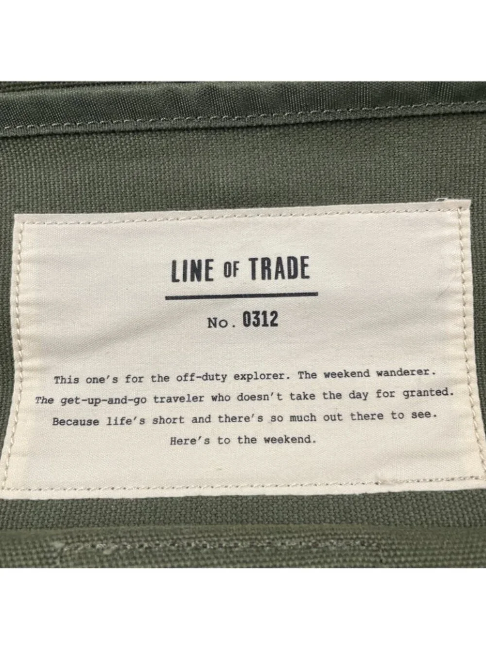 Line Of Trade No. 0312 Canvas Weekender Bag Gray Shoulder Duffle Carry On Bag
